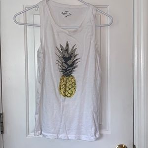 White tank with Pineapple logo